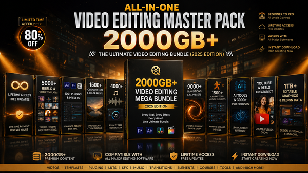 All-In-One Video Editing Master Pack – 2000GB of Premium Assets ₹199