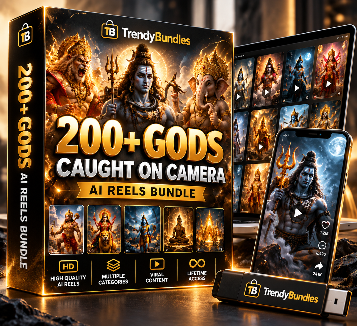 🙏 200+ Gods Caught on Camera AI Reels Bundle