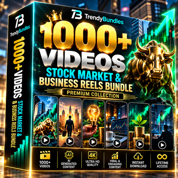 📈 1000+ Stock Market & Business Reels Bundle