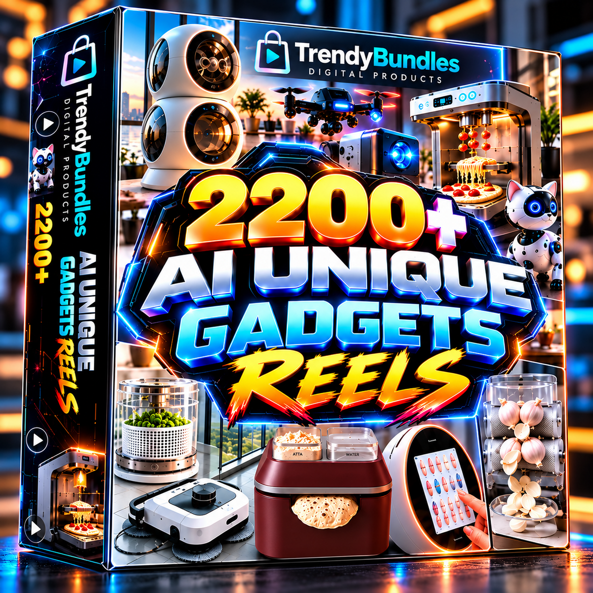 🤖 2200+ AI Unique Gadgets Reels Bundle