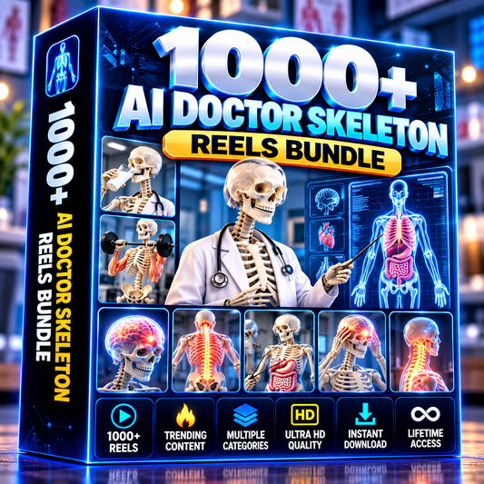 1000+ AI Doctor Skeleton Reels Bundle