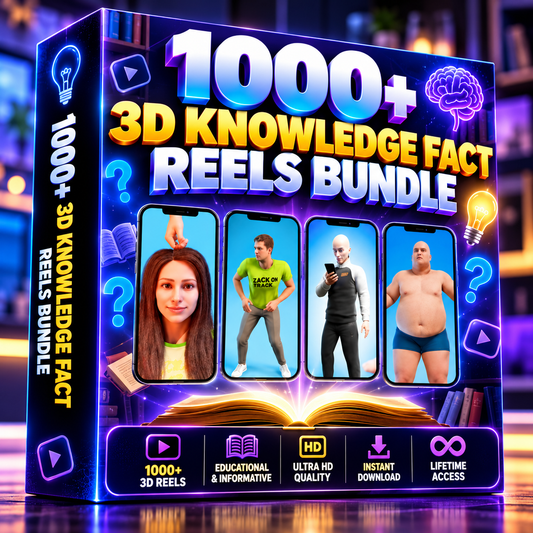 1000+ 3D Knowledge Fact Reels Bundle