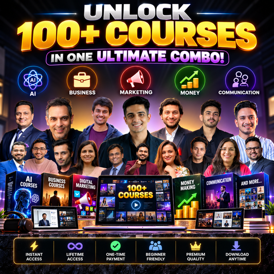 Top 100 Premium Courses of Top Creators Combo – Learn AI, Business, English, Marketing, Money & More