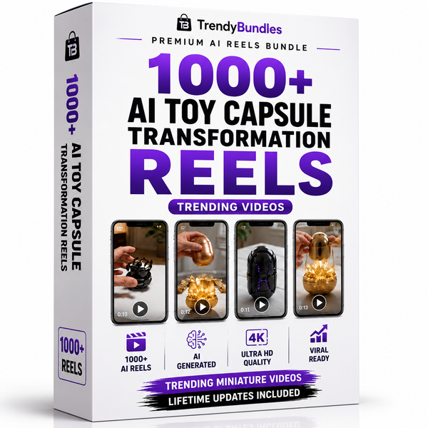 1000+ AI Toy Capsule Transformation Reels Bundle – Viral AI Miniature Videos for Reels & Shorts