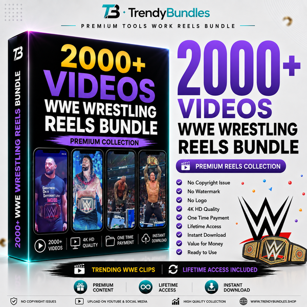 2000+ WWE Wrestling Reels Bundle – Premium Wrestling Content Collection